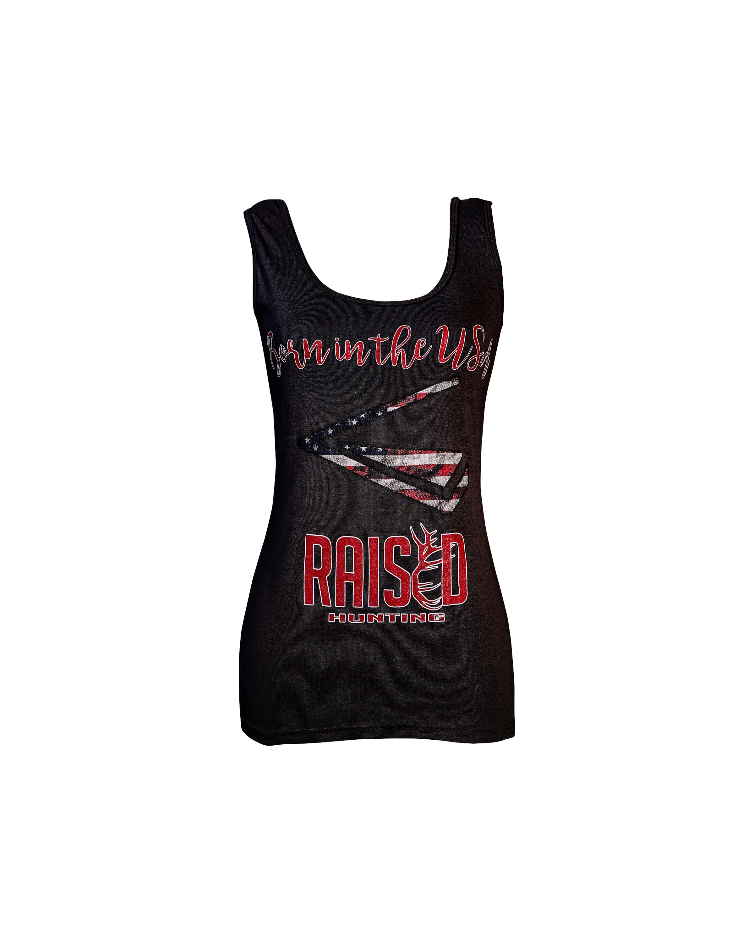 Women's Grey Born In The USA Tank