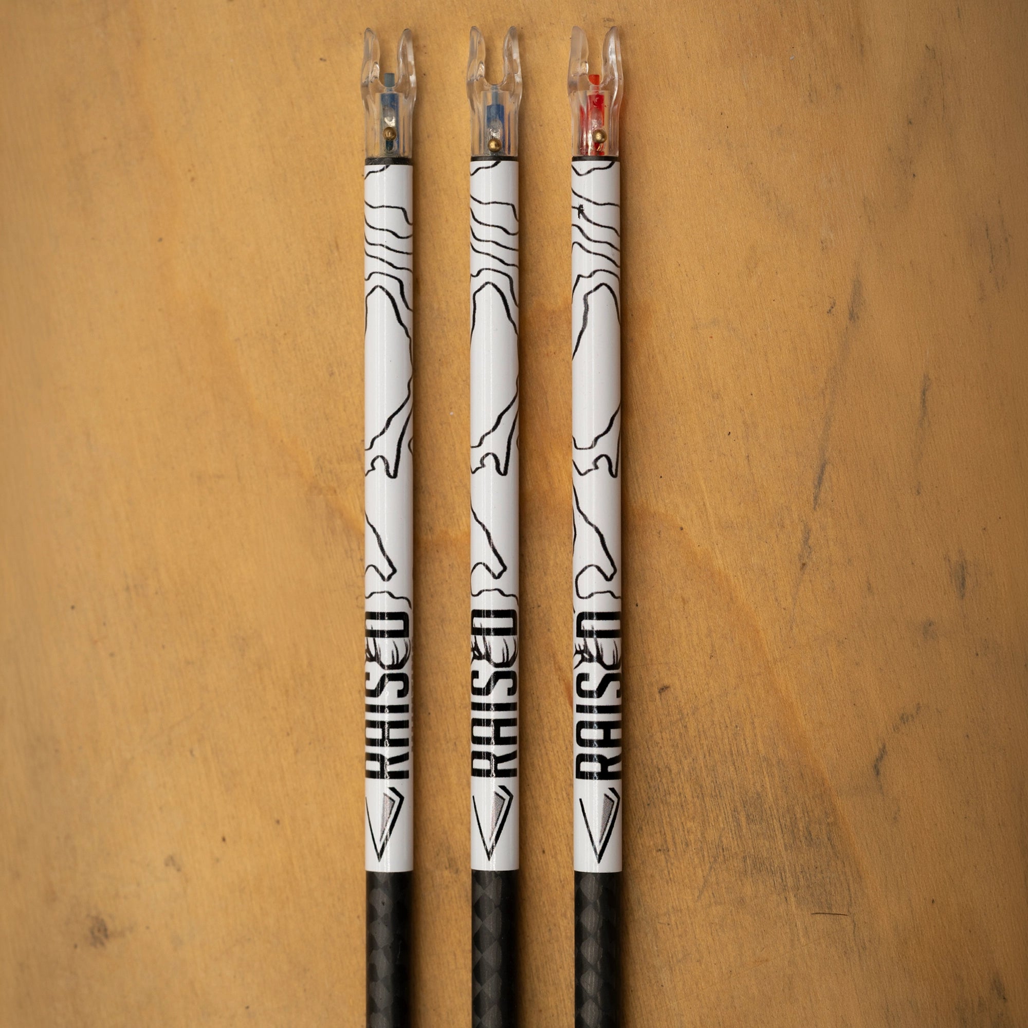 Topo Style Arrow Wraps | Raised Hunting Wraps | 12 Wraps Per Pack